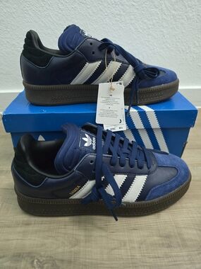 Adidas Samba XLG Classic Men's Navy White Sneakers 9M/10W